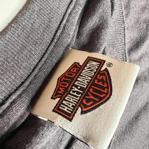 Harley-Davidson Brindt’s Marion Indiana T-Shirt 2014 Home of the Hog Gray Size L - Picture 8 of 9